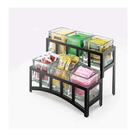 Cal-Mil Cal-Mil 1723-39 Mission 2 Tier Jar Display 14"W x 9"D x 7"H Silver 1723-39